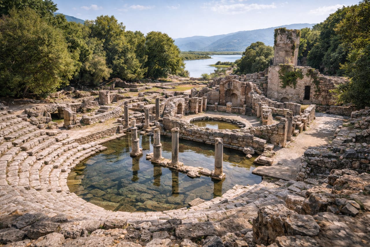Rovine dell’antica città di Butrinto in Albania