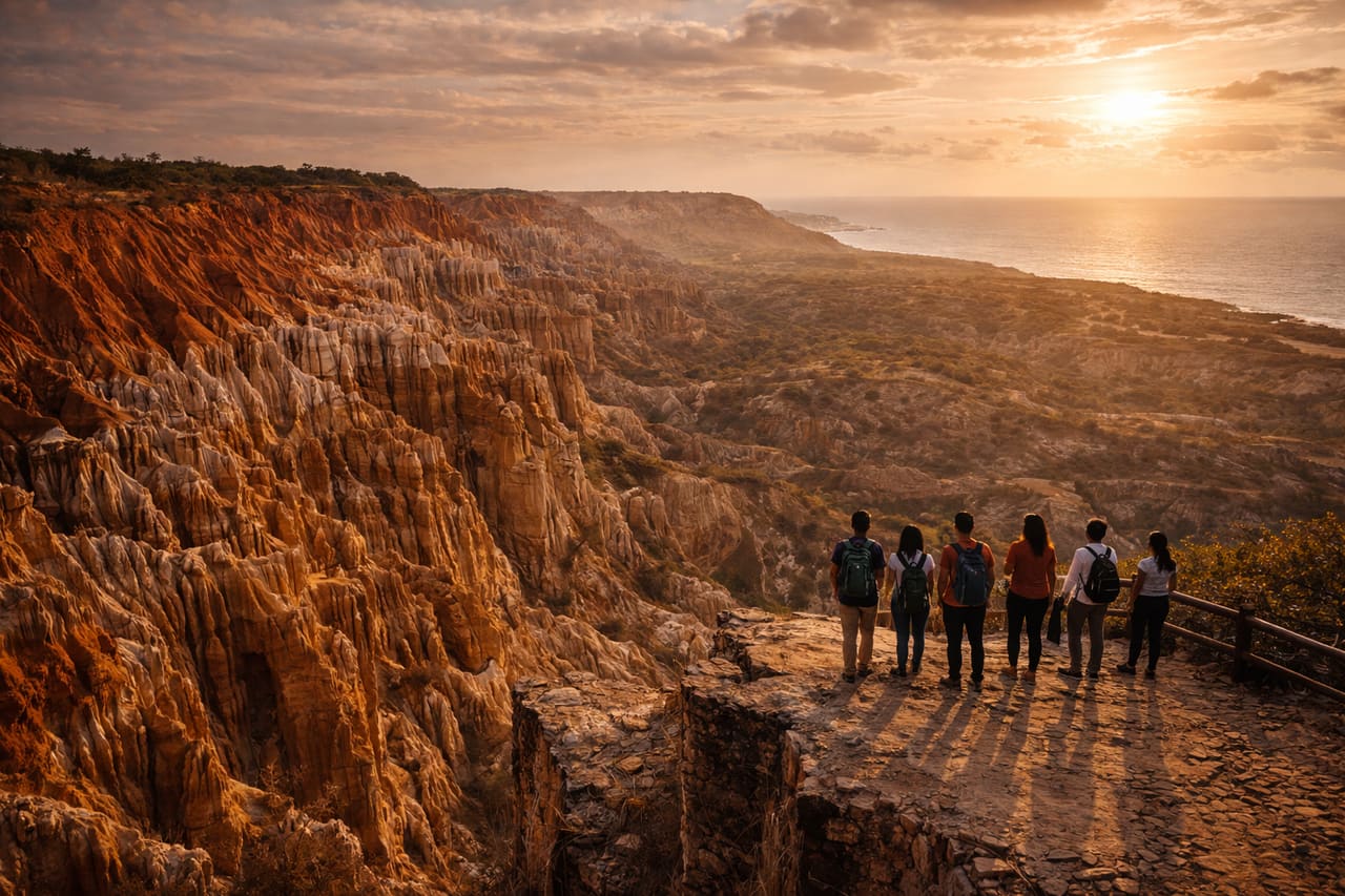 Formazioni rocciose di Miradouro da Lua in Angola
