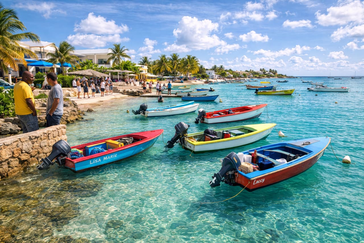 Island Harbour con barche