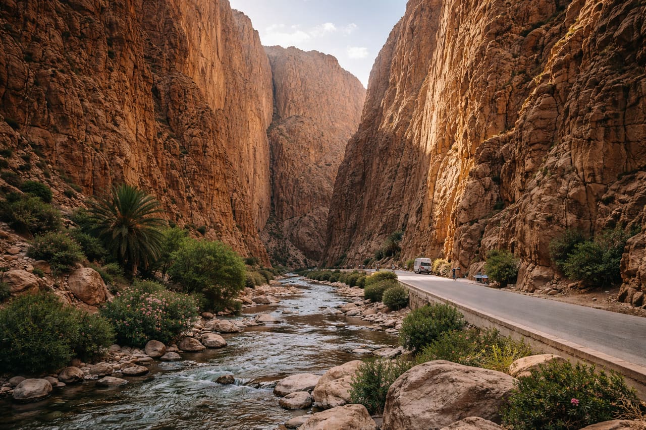 Rocce delle gole del Todra in Marocco.
