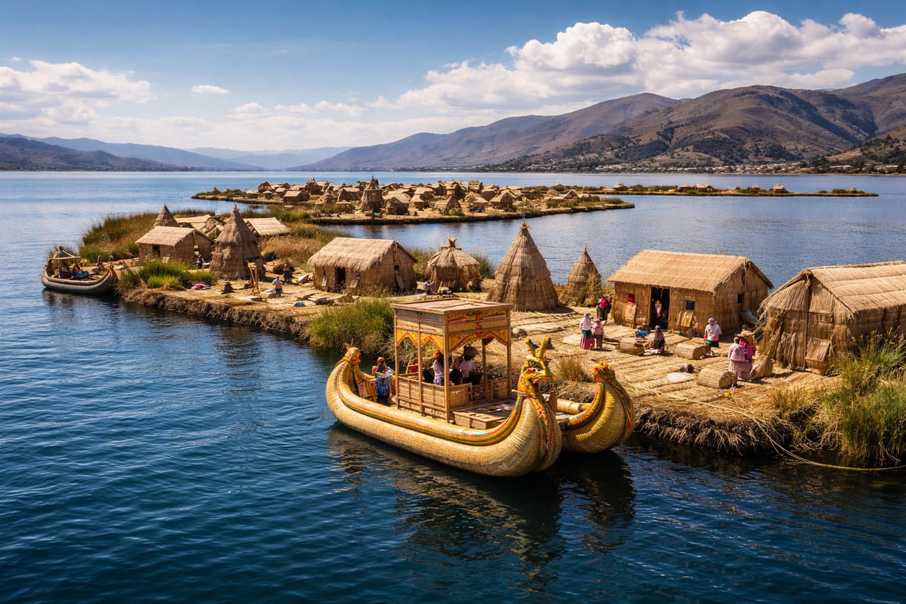 Danau Titicaca - danau layak lintas tertinggi di dunia dan tempat budaya yang unik bagi masyarakat Andes