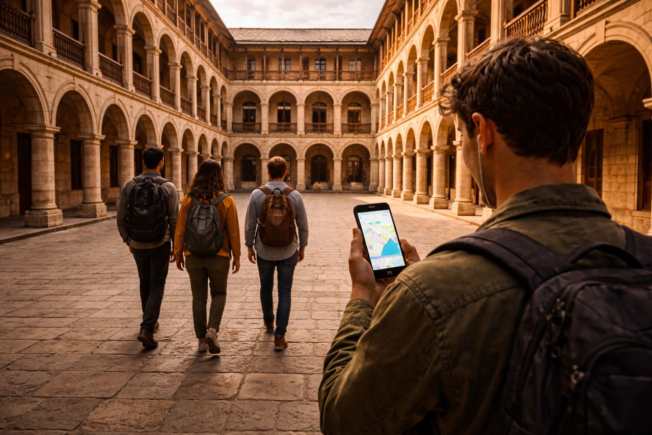 Archi in pietra del caravanserraglio a Sheki