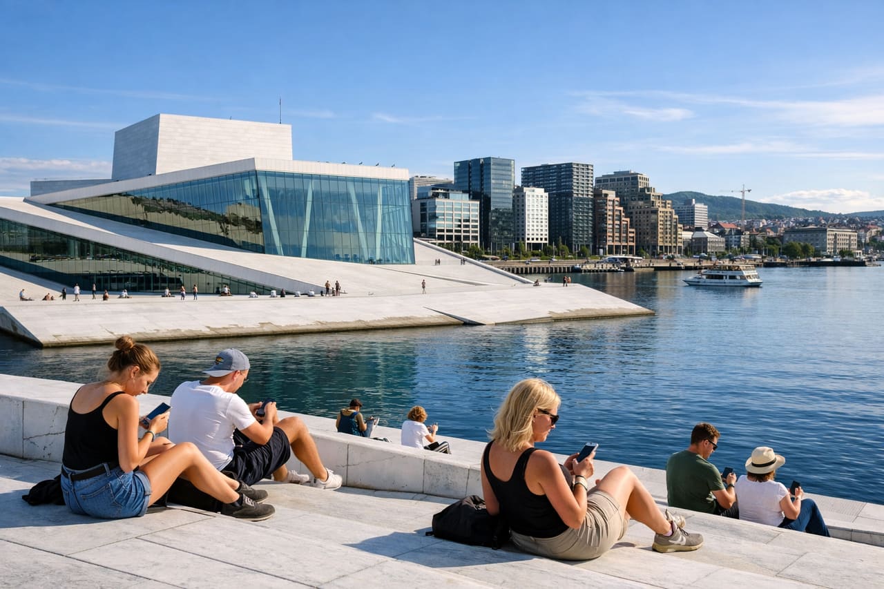 Teatro dell’Opera di Oslo sul lungofiordo