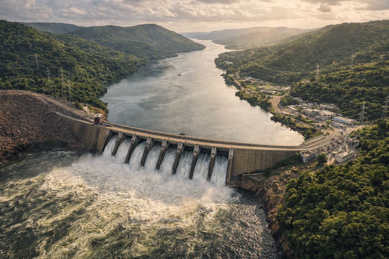 Diga di Akosombo sul fiume Volta