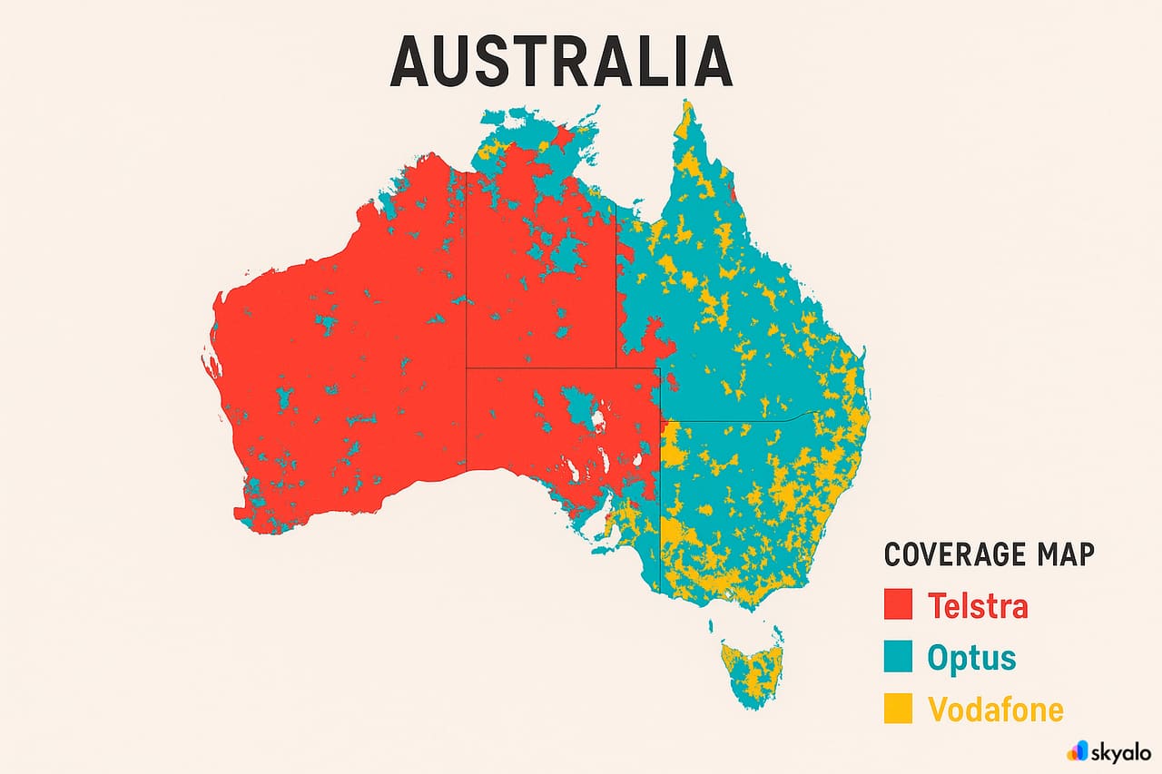 Net ir atokiose Australijos vietovėse liksite prisijungę su Skyalo eSIM