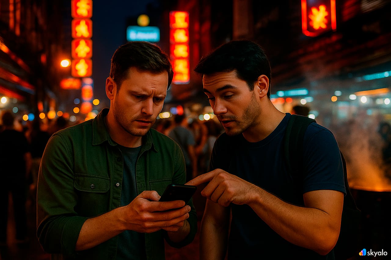 Prijatelji jure najbolji pad thai — navigacija uz eSIM Skyalo ne izdaje